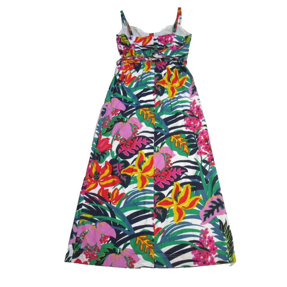 J. Crew Tropical Floral Maxi Dress - Pink, Yellow, Green - Picture 8 of 14